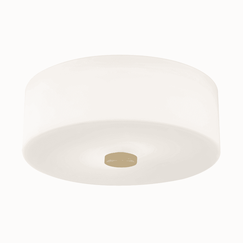 Aged Brass Two Light Flush Mount from the Sophie Collection