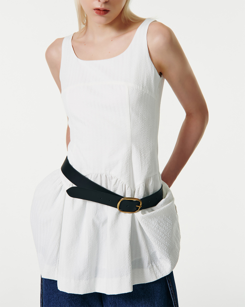 BASIC WIDE LEATHER BELT