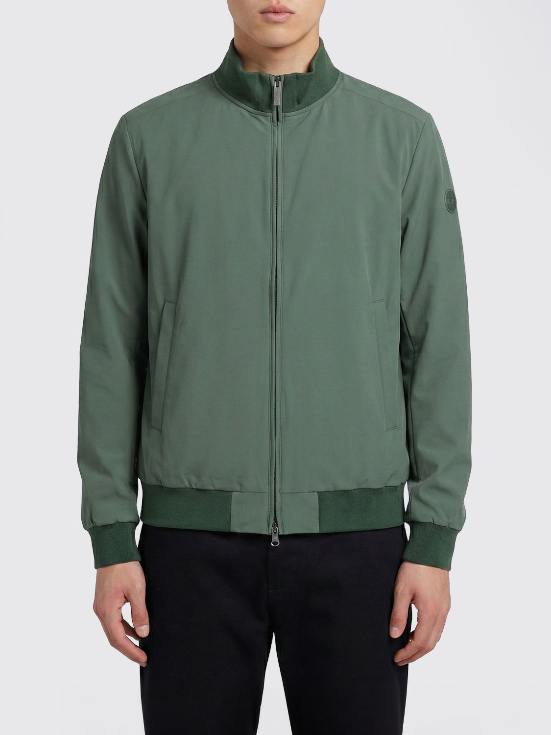 Coat Men color Green