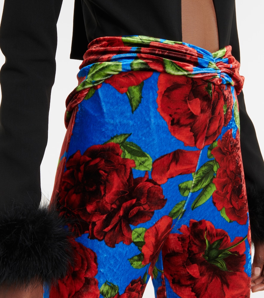 Magda Butrym Floral velvet leggings