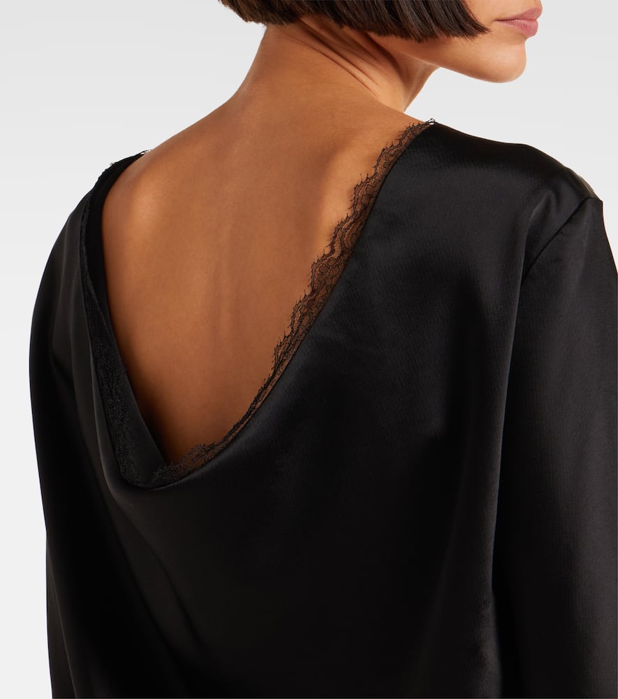 Barb draped satin top