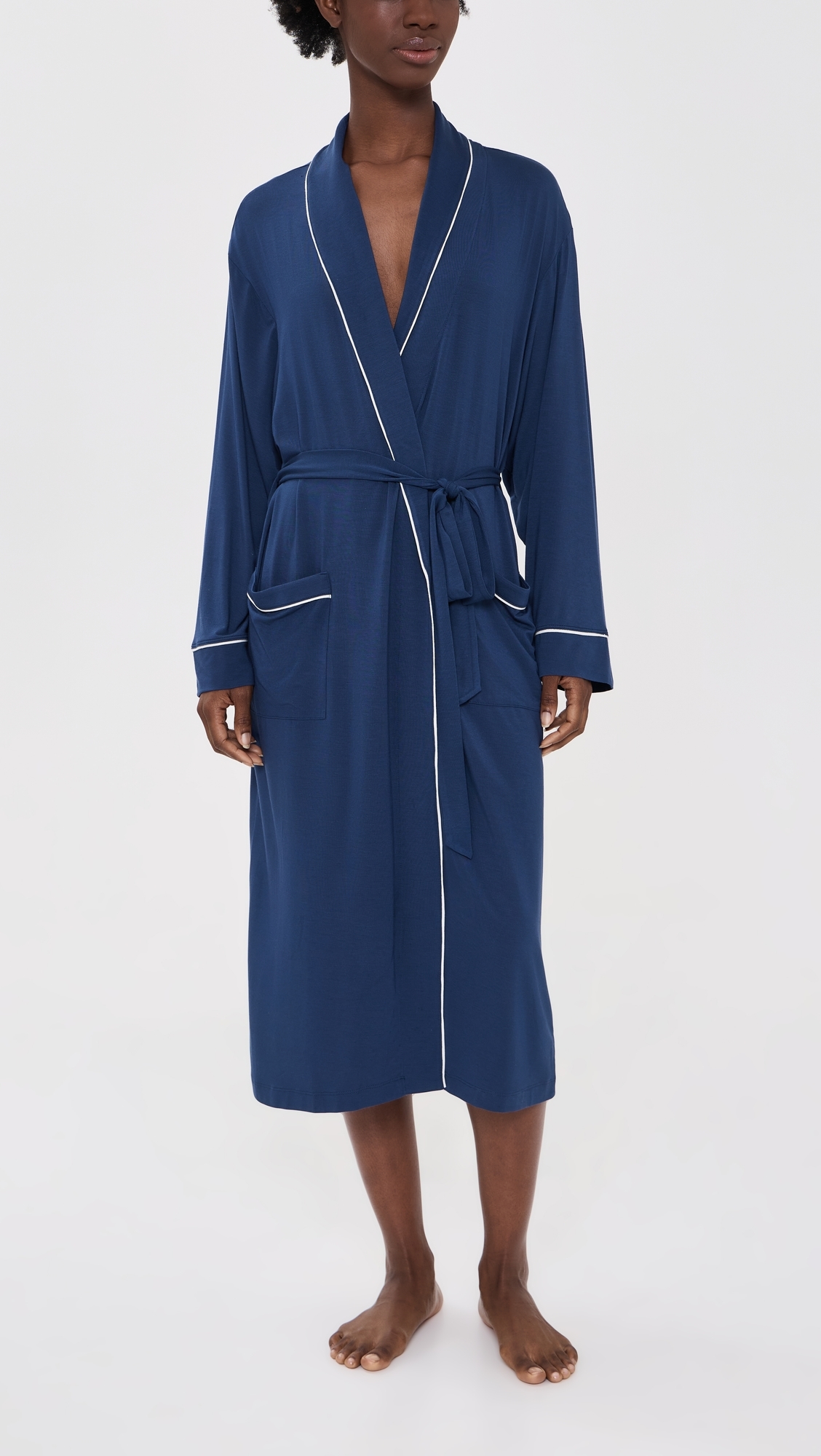 Gisele Long Robe Navy/Ivory