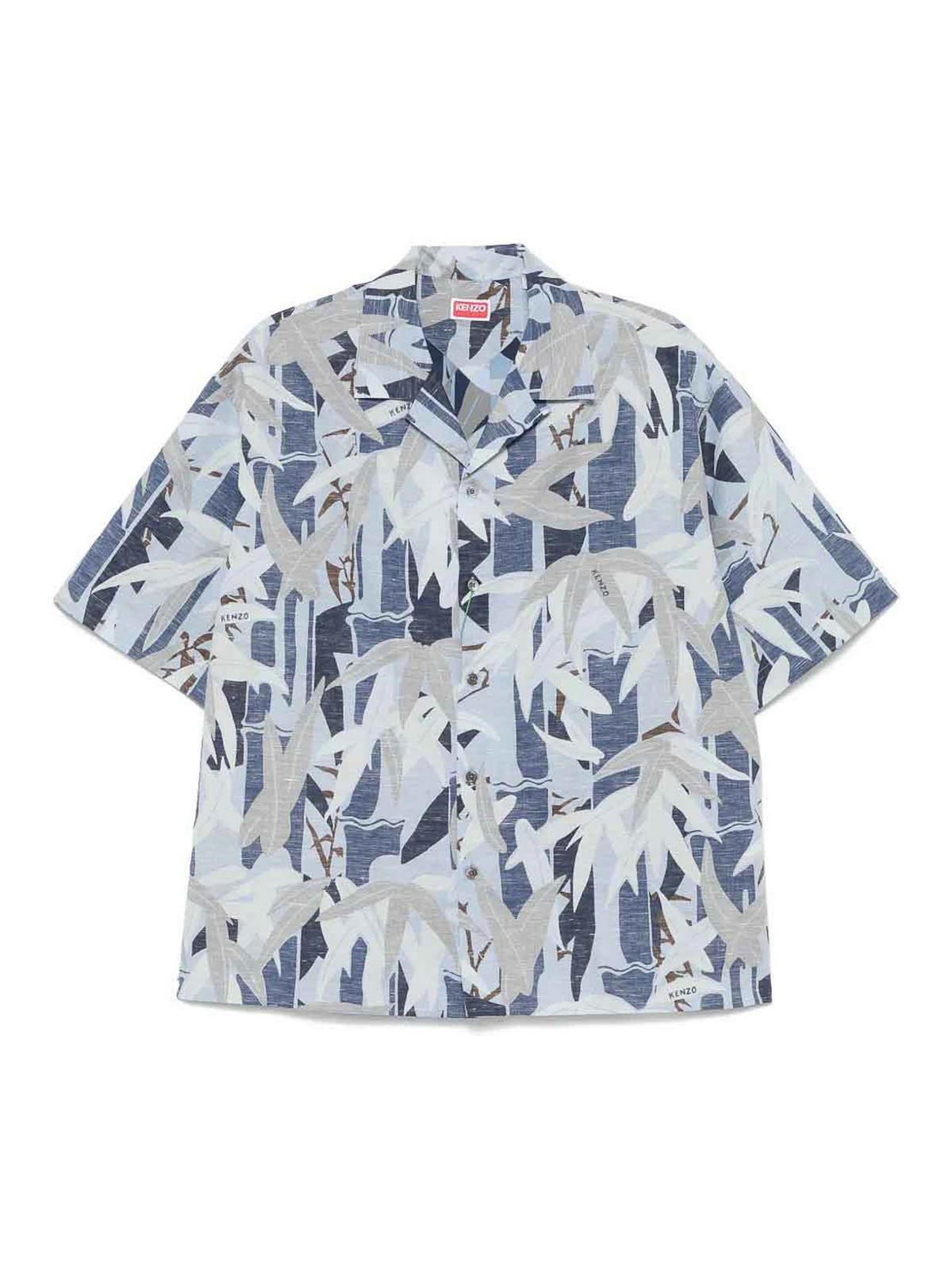 Chiku-rin Camo Hawaiian Short Sleeved Shirt