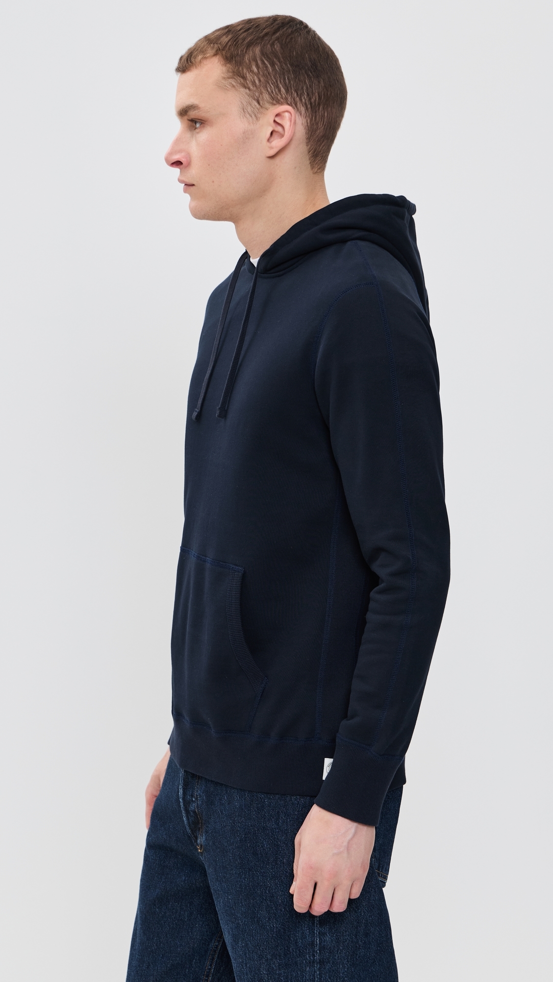 Reigning Champ Midweight Terry Slim Hoodie Navy