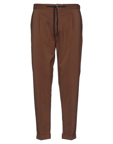 Man Pants Brown Size 34 Cotton, Polyamide, Elastane