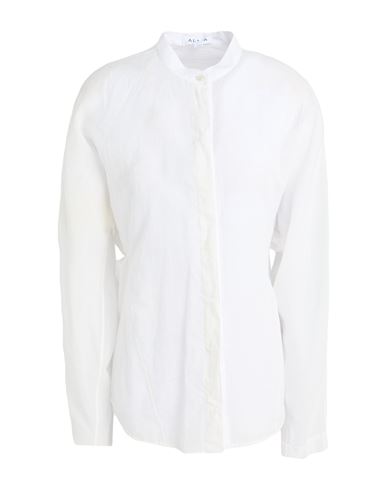 Alaïa Woman Shirt White Size 6 Cotton, Linen