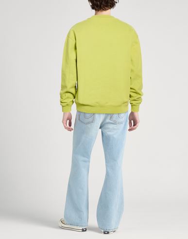 Man Sweatshirt Lime green Size M Cotton