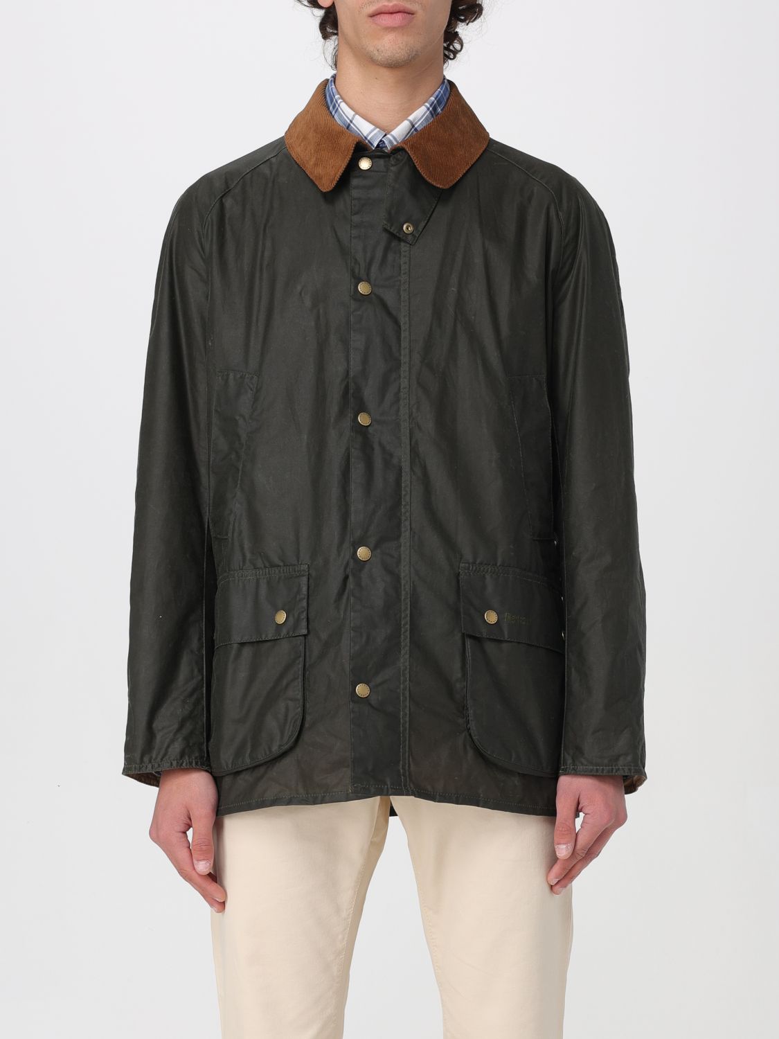 Coat Men color Green