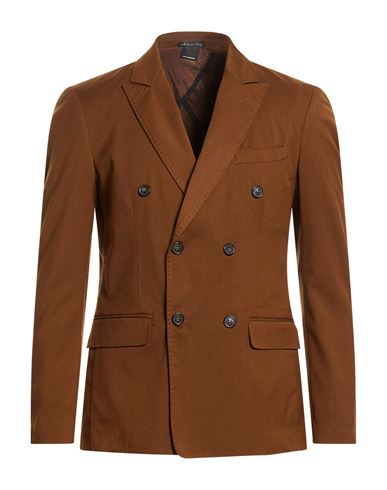 Man Blazer Brown Size 38 Polyester, Viscose, Elastane