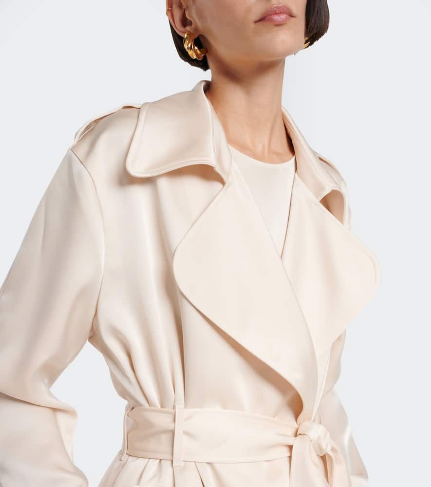 Barb satin trench coat