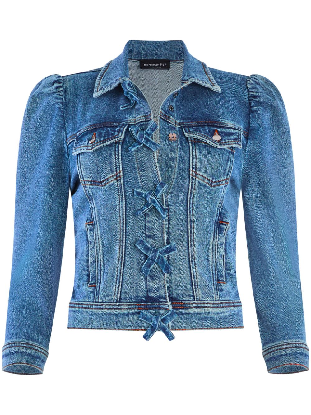 Mauve denim jacket - Black