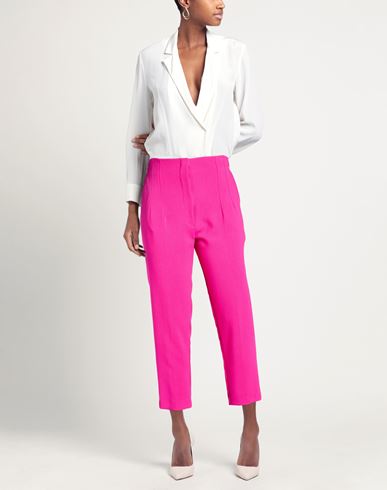 Woman Pants Fuchsia Size XL Polyester, Rayon, Elastane