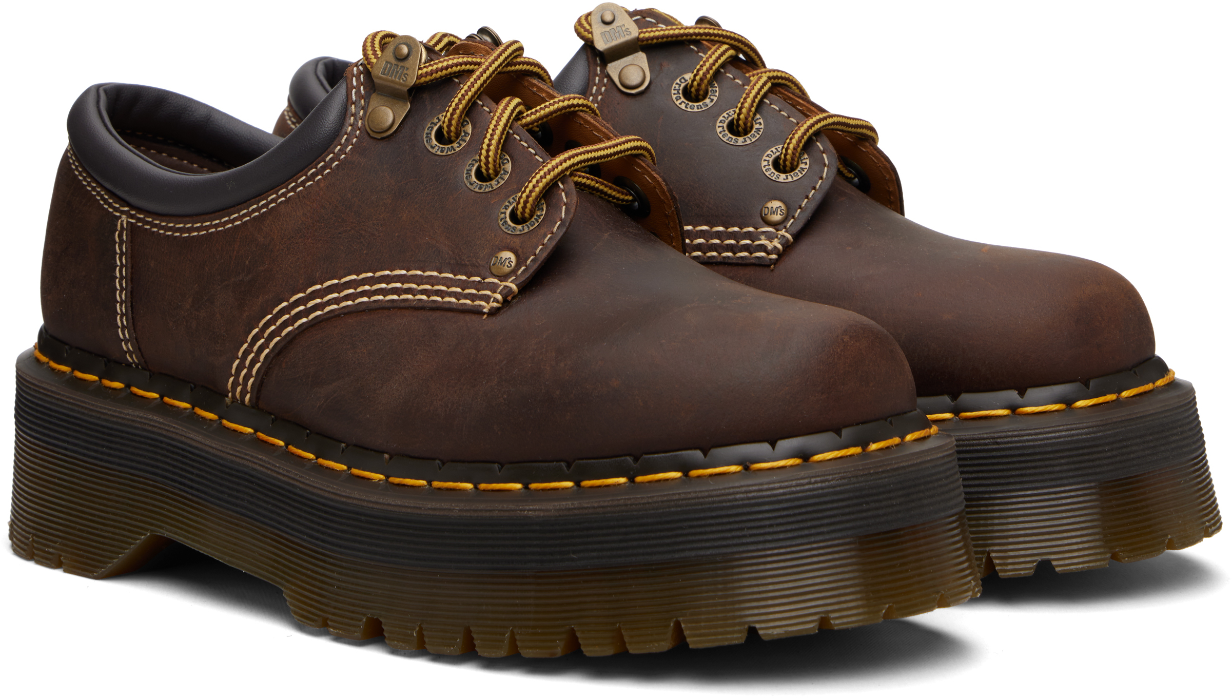 8053 Arc Crazy Horse Leather Platform Casual Derbys