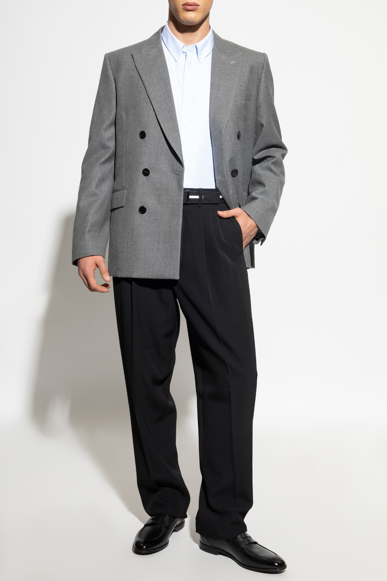 Double-breasted Blazer, Men's, Grey