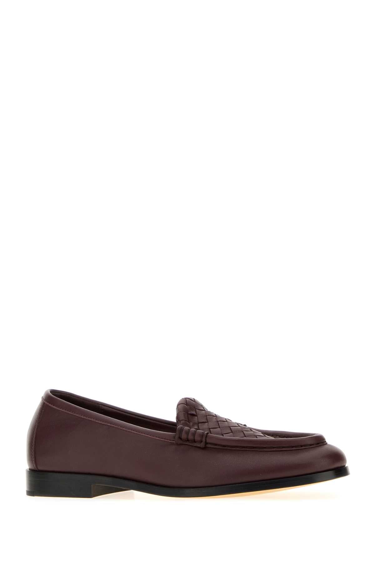 Bottega Veneta Burgundy Leather Silenzio Loafer