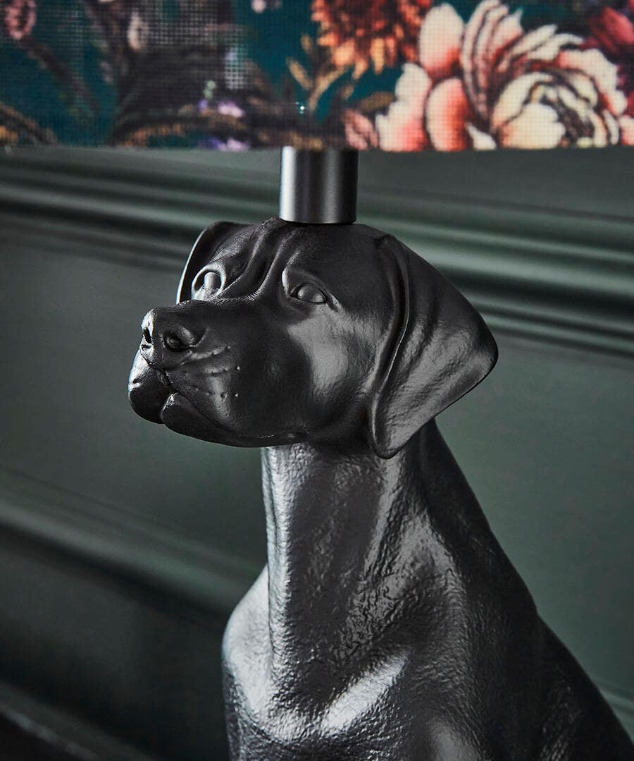 Highland Botanicals Set Dog Table Lamps - Black - by Joe Brown