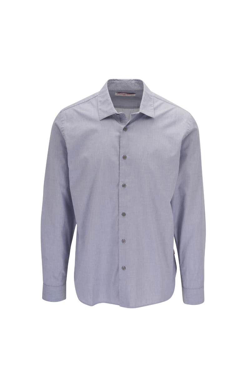 Cotton Poplin Shirt — Gray