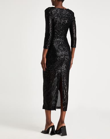 Woman Maxi dress Black Size 8 Polyester, Elastane