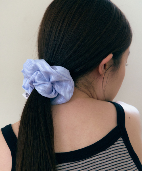 Check Sheer Scrunchie