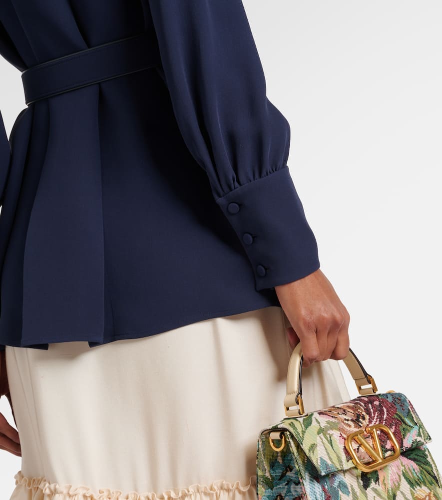 Cady Couture pleated belted blouse