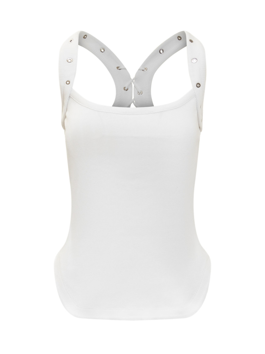 Ribbed Knit Cotton Tank Top
