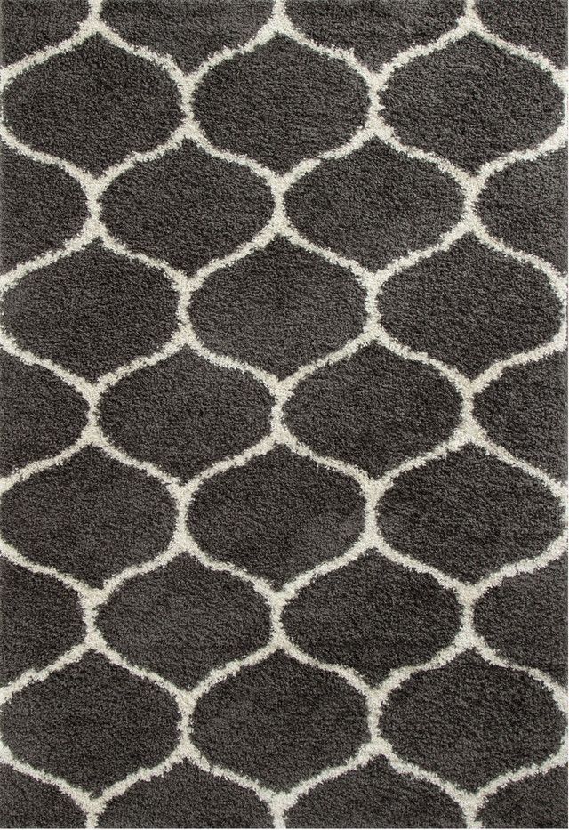 Moroccan Shaggy Rugs and Runners for Living Room Trellis Design