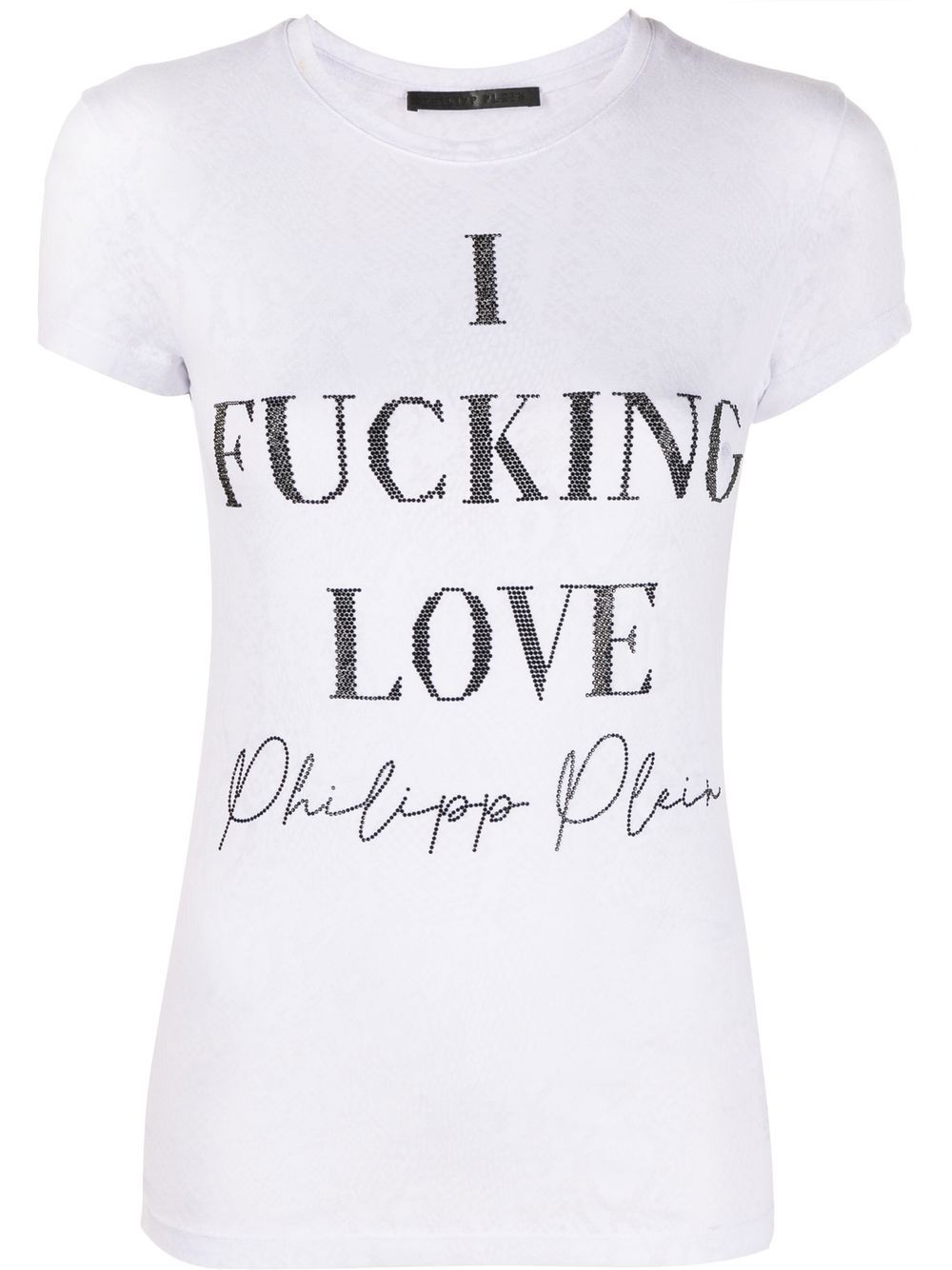Slogan-print cotton T-shirt - White