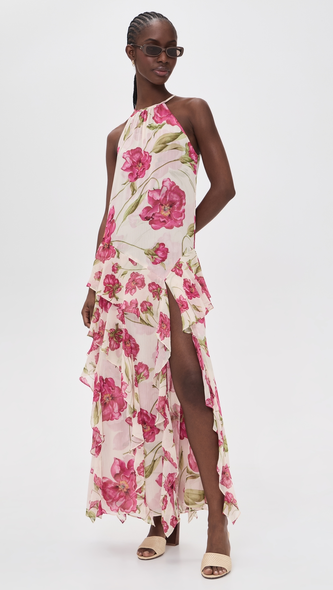 Novah Dress Fuchsia Blooms