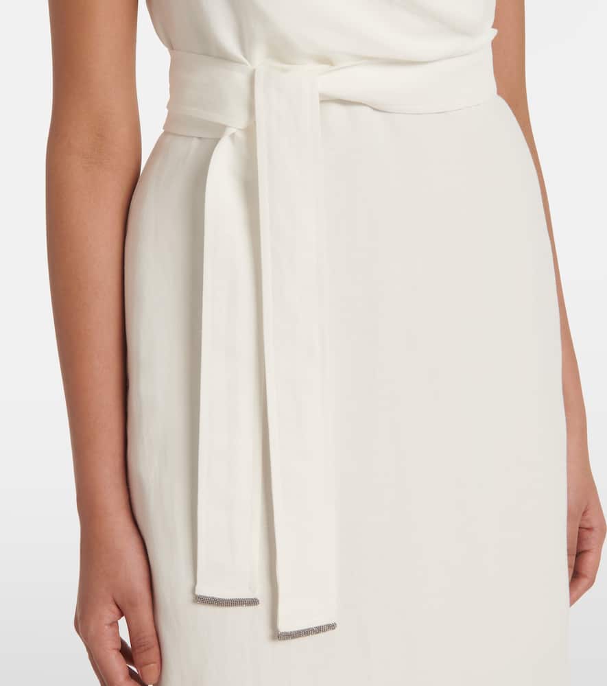 Gathered midi dress