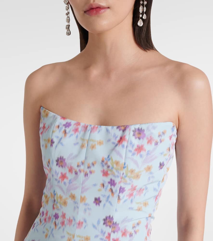 Odessa floral ikat corset gown