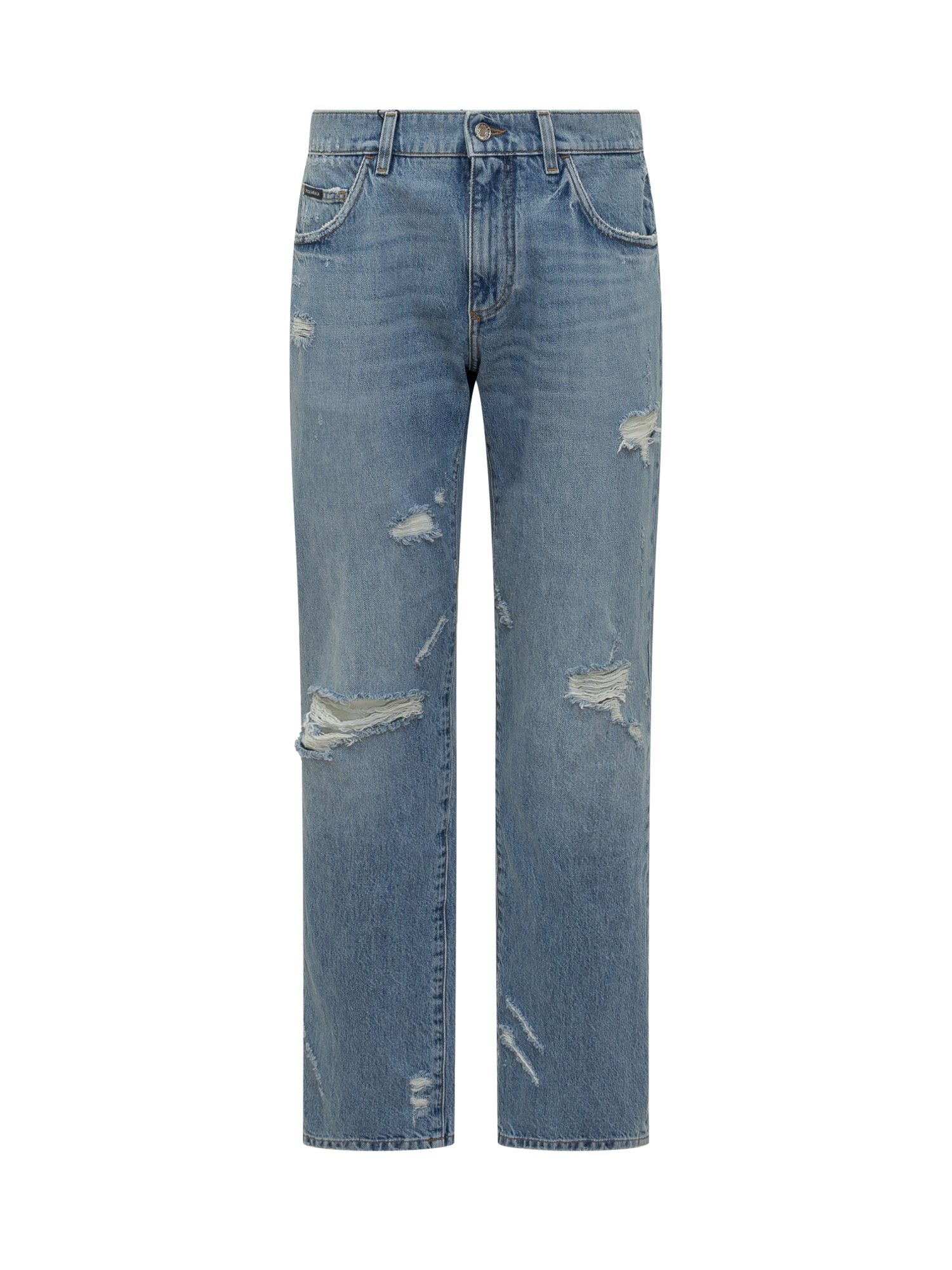 Straight Fit Jeans Effetto Used