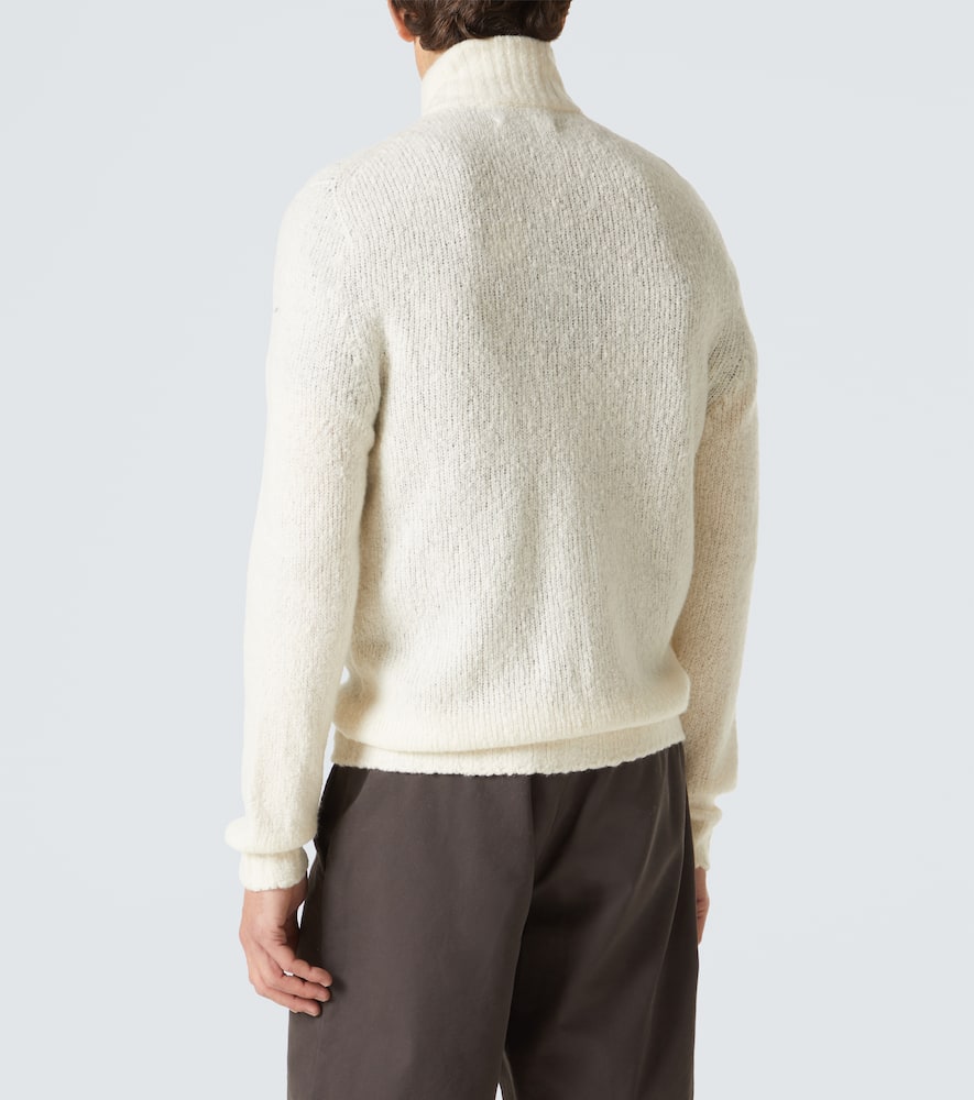 Wool and cashmere-blend zip-up sweater