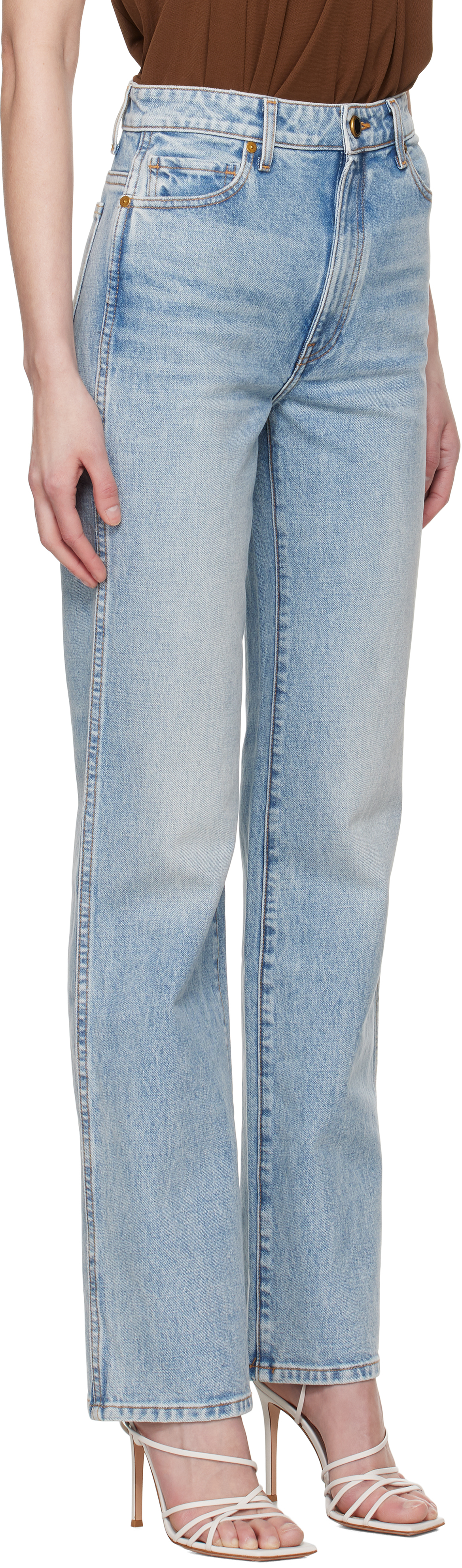 KHAITE Blue Danielle Stretch Jeans