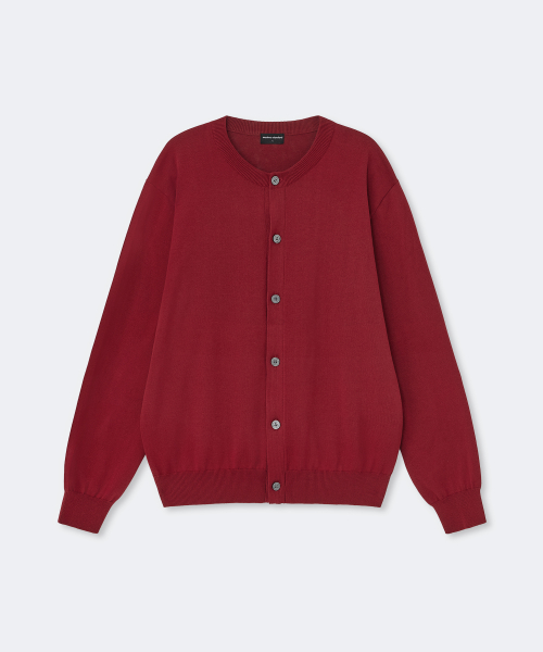 Washable Supima Cotton Round Neck Cardigan