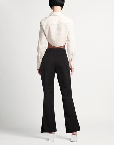 Woman Pants Black Size M Polyester, Elastane