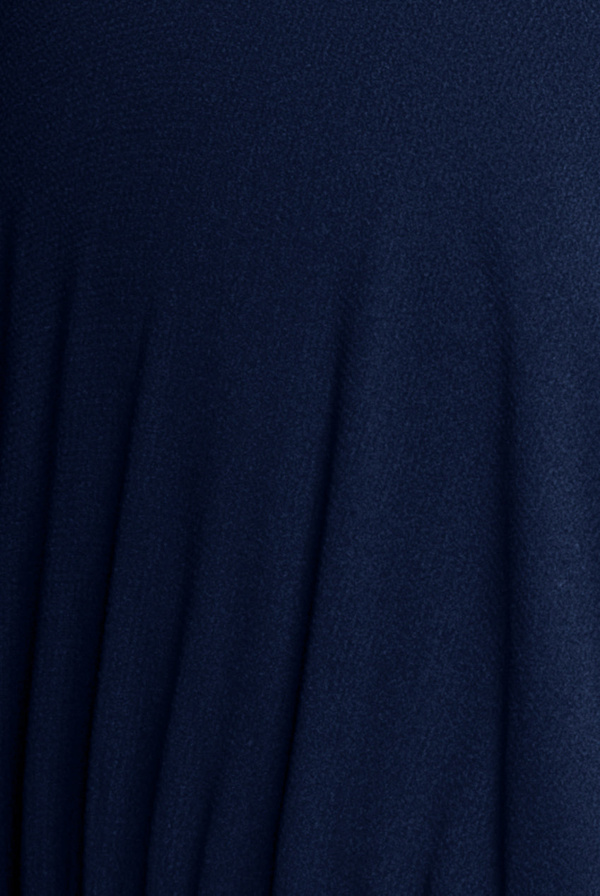Goddiva Sustainable Chiffon Flutter Sleeve Wrap Maxi Dress - Navy