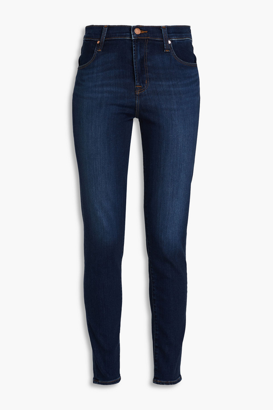 Faded high-rise skinny jeans