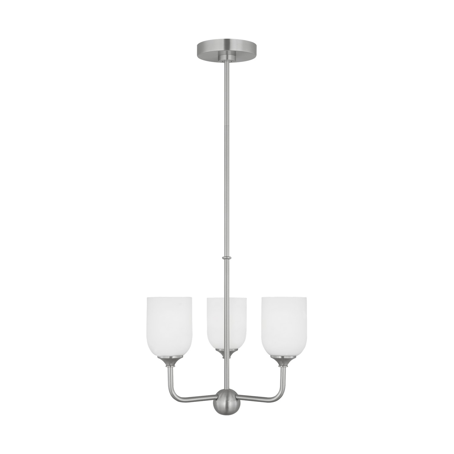 Brushed Steel Chandelier from the Emile Collection