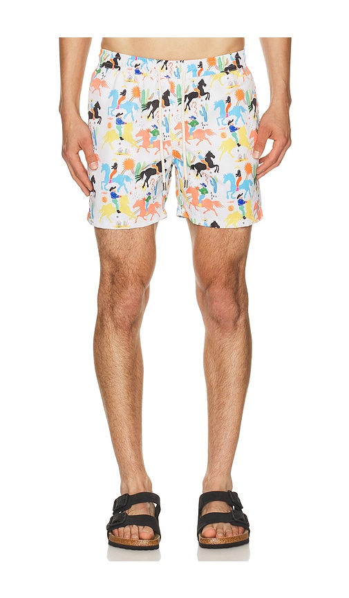 Arrels Barcelona Cowboy x Simmon Said Classic Swim Shorts in White in White Cowboy - White. M also in S, L, XL/1X