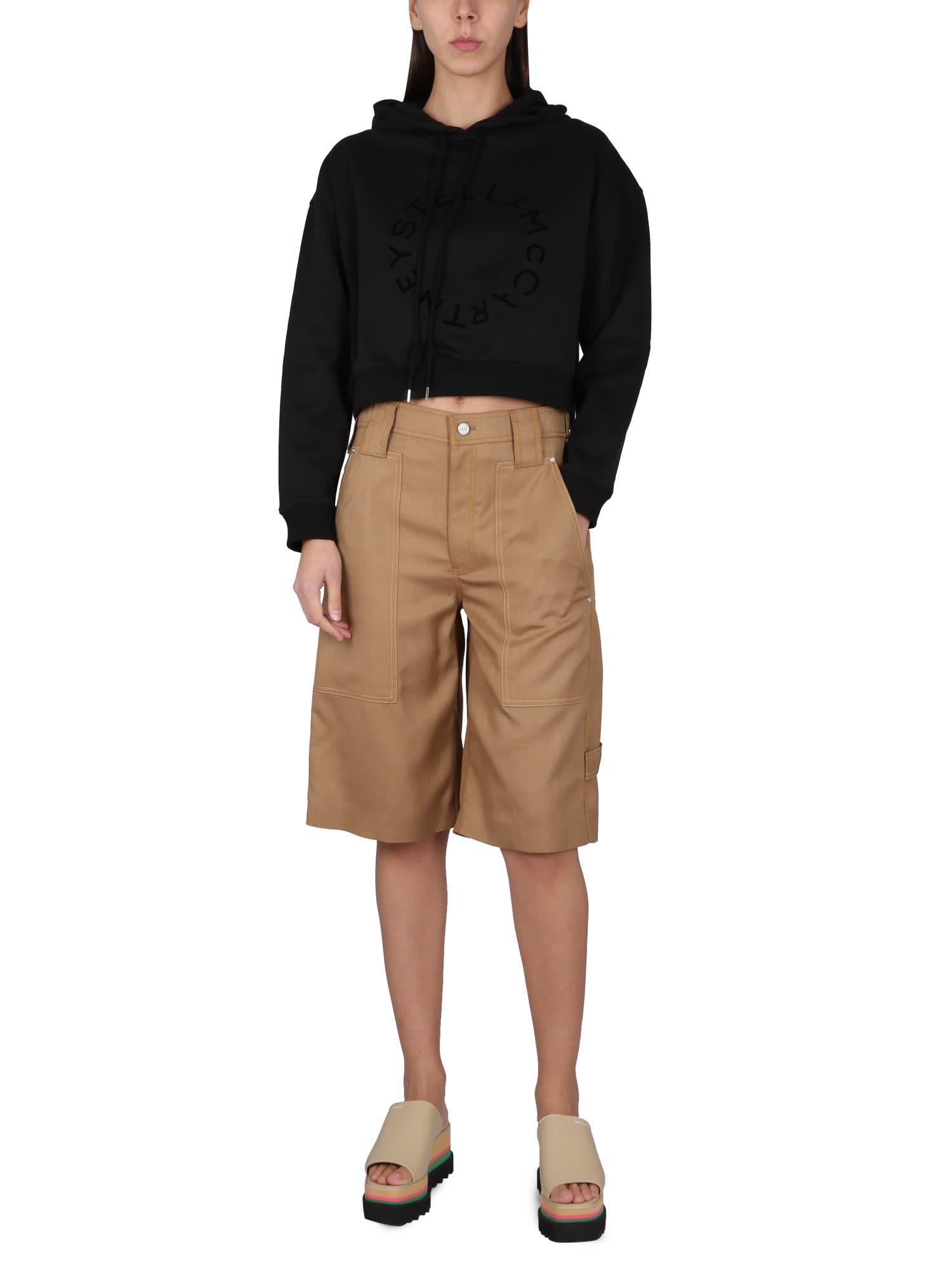 Cropped Sweatshirt With Logo
