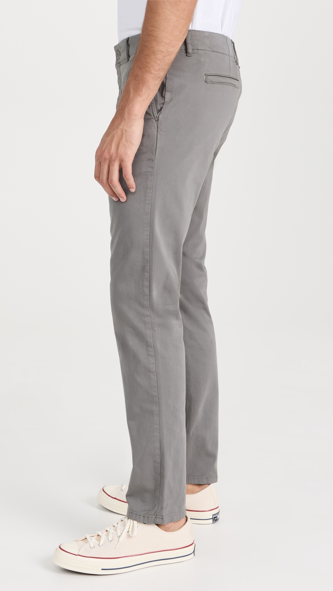 Danford Chino In Stretch Sateen Cool Slate