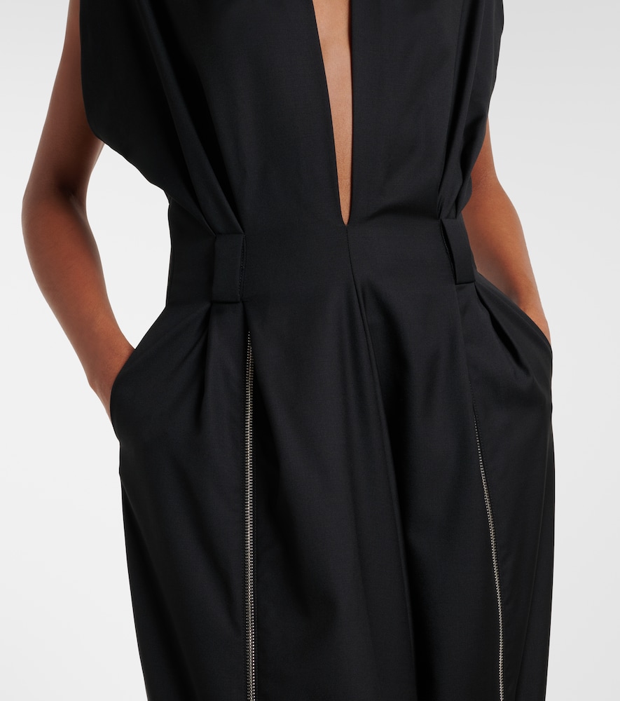 Halterneck virgin wool jumpsuit