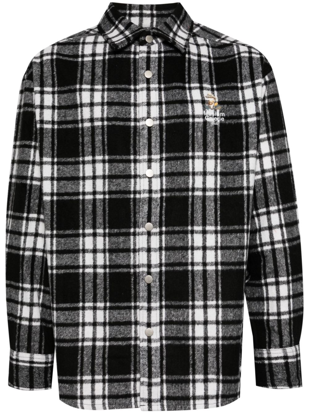Plaid-patterned shirt - White