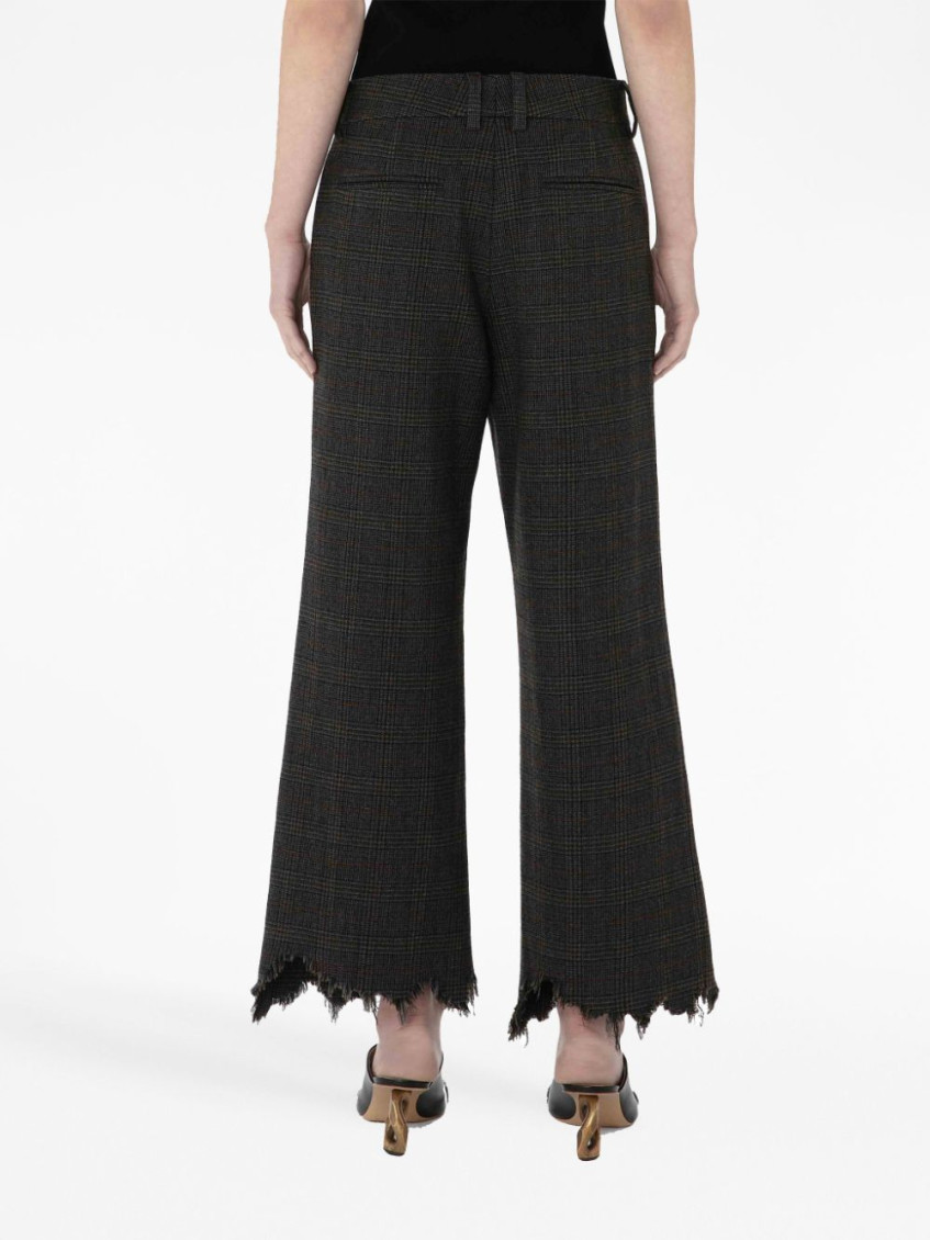 Distressed-effect straight-leg trousers - Grey