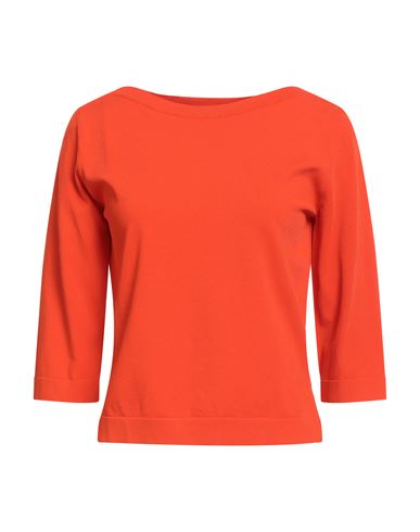 Woman Sweater Tomato red Size L Viscose, Polyester