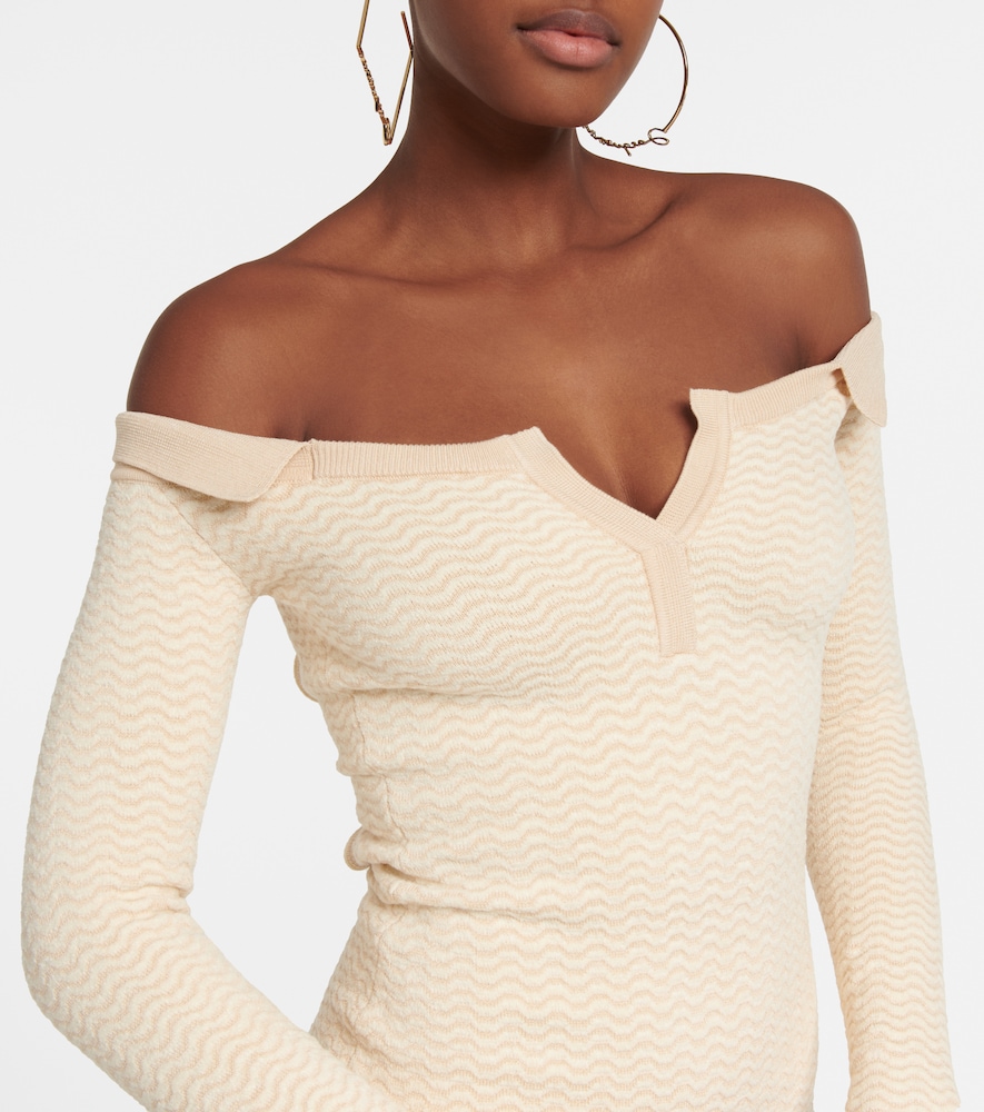 Jacquemus La Robe Pampero cotton-blend midi dress