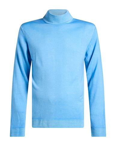 Man Turtleneck Sky blue Size L Merino Wool