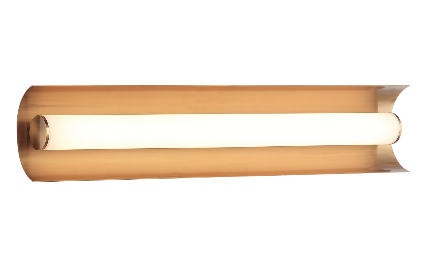 Aged Gold Brass LED Wall Sconce from the Norvan Collection
