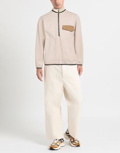 Man Sweatshirt Beige Size M Cotton, Polyamide