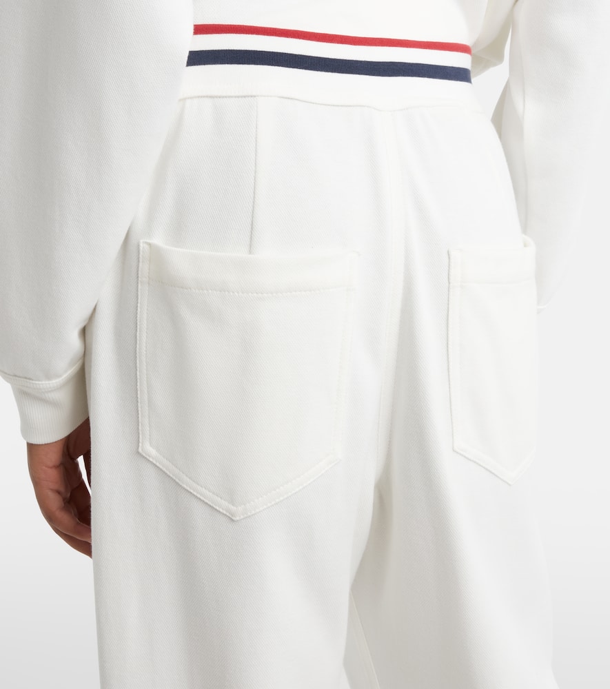 Cotton-blend tapered pants